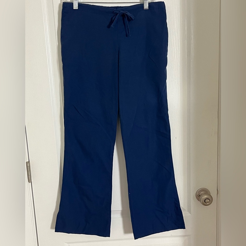 5/$25 Clearance Cherokee WorkWear Blue Scrub Pants XS elastic stretch waist